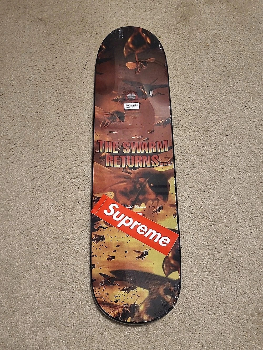 Supreme Wu-Tang Clan The Swarm Returns Skateboard Deck Brown & Orange